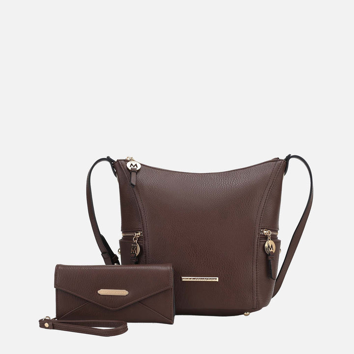 Purple MKF Collection By Mia K Lux Shoulder Bag And Set