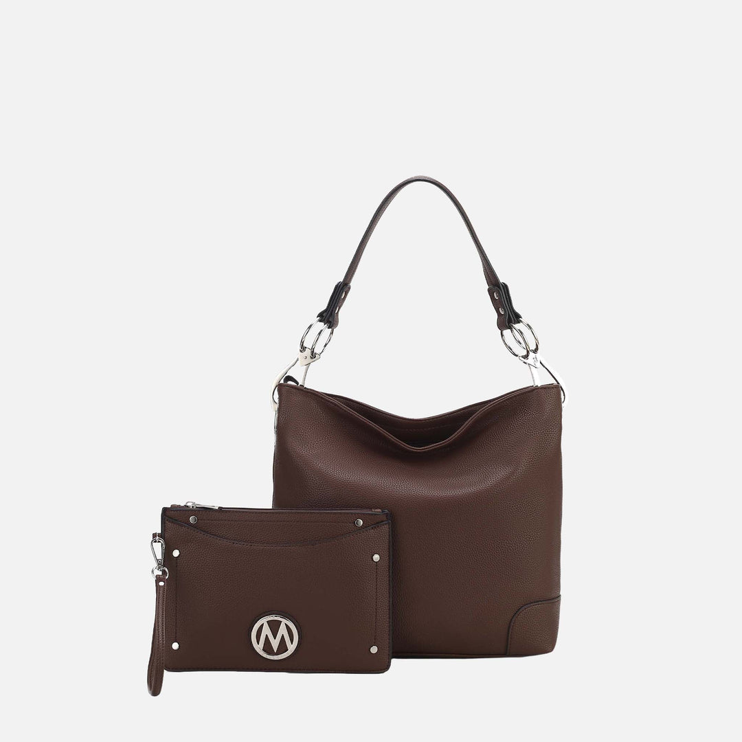 Midnight Blue MKF Collection By Mia K Viviana Hobo Bag And Wristlet Set