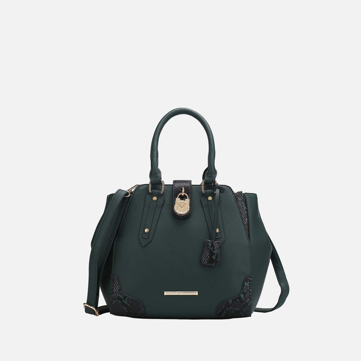 Light Gray MKF Collection By Mia K Lorena Embossed Shoulder Bag