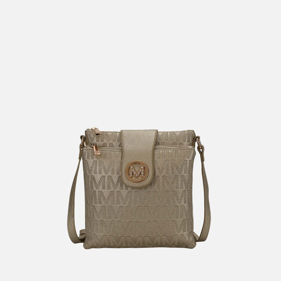 Tan MKF Collection By Mia K Marietta Signature Crossbody Bag