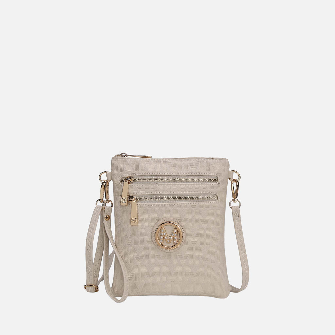 Taupe MKF Collection By Mia K Andrea Signature Crossbody Bag