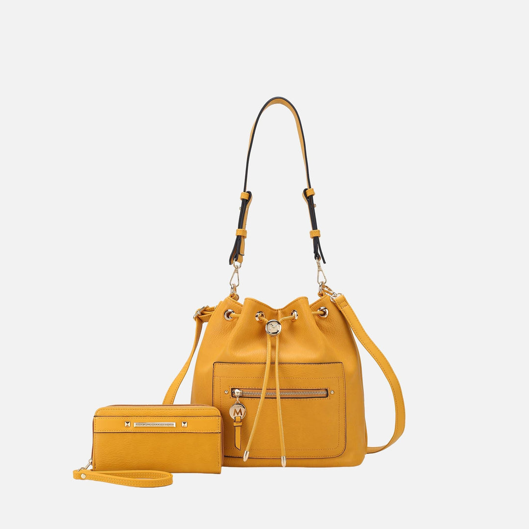 MKF Collection By Mia K Larissa Bucket Bag And Wallet Set