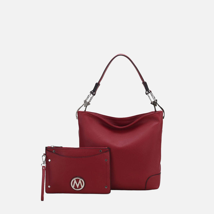 Pink MKF Collection By Mia K Viviana Hobo Bag And Wristlet Set