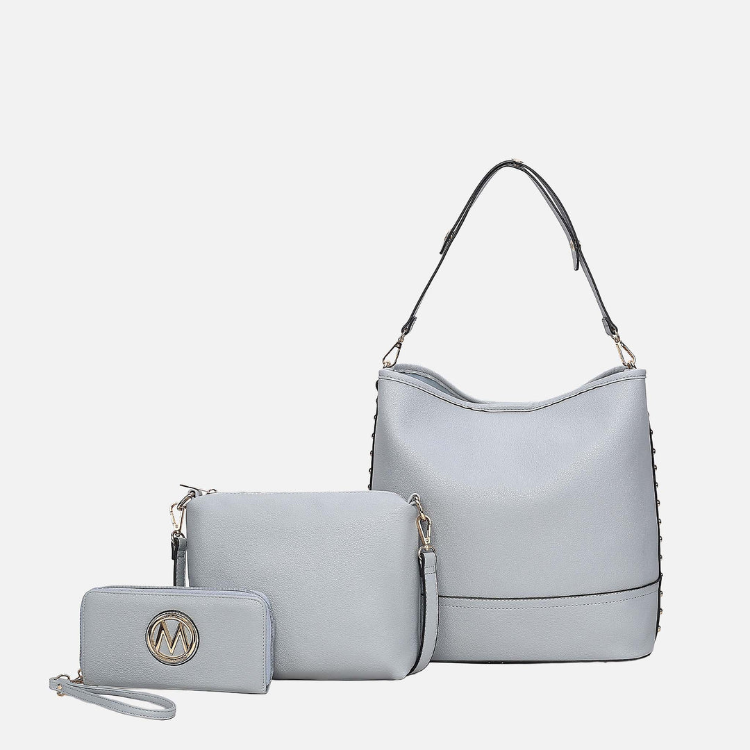 Pewter MKF Collection By Mia K Ultimate Shoulder Bag And Set