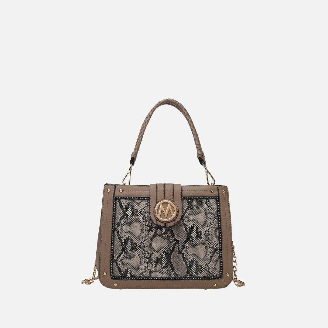 Snake Black MKF Collection By Mia K Kamala Shoulder Bag