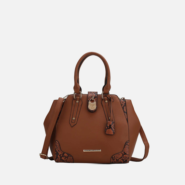 Dark Green MKF Collection By Mia K Lorena Embossed Shoulder Bag