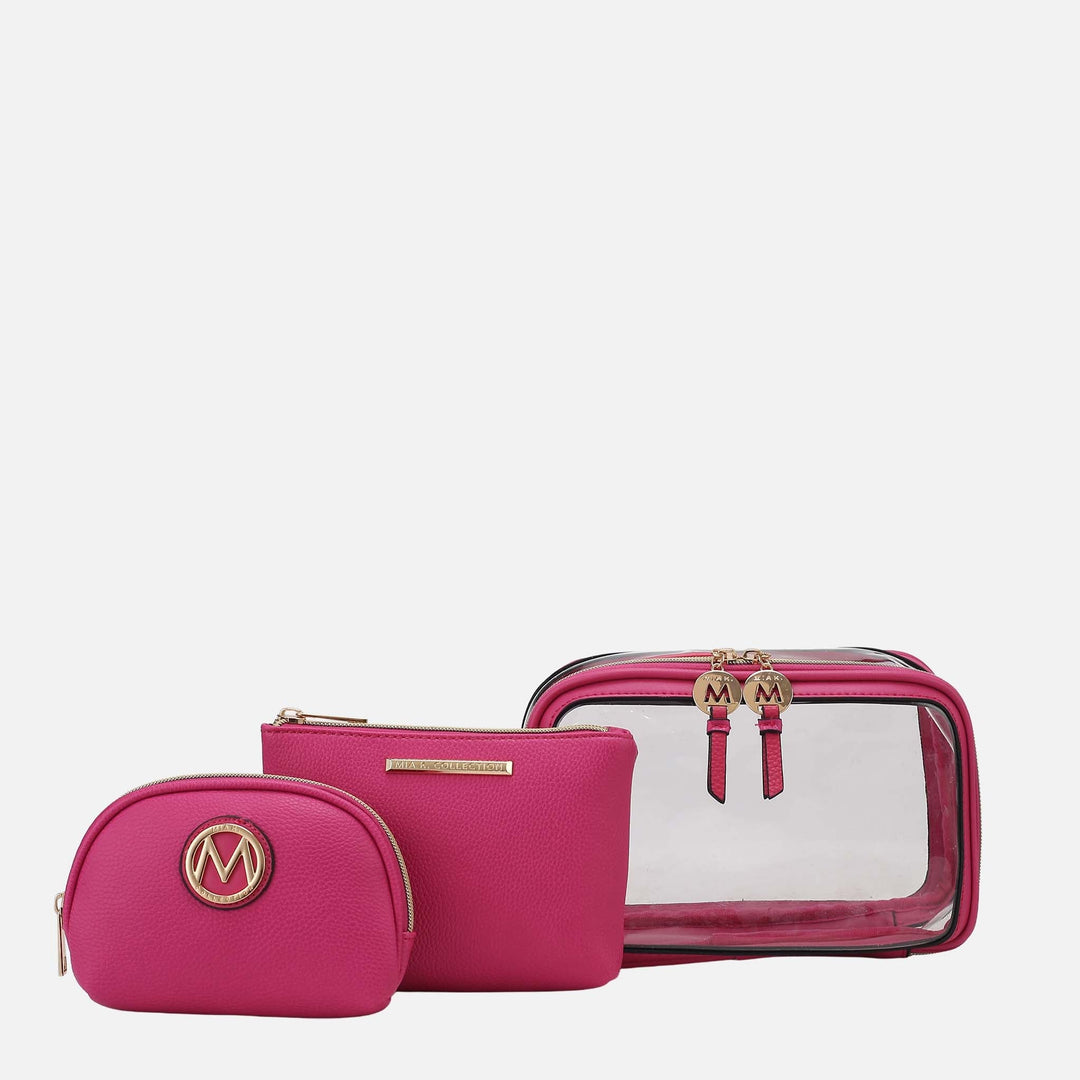 Pewter MKF Collection By Mia K Laura Cosmetic Case And Set
