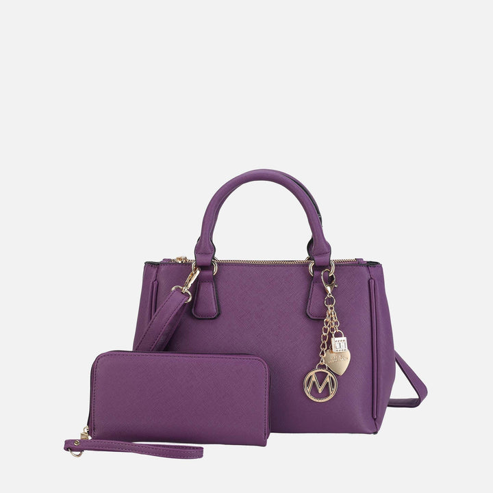 Navy MKF Collection By Mia K Ruth Shoulder Bag And Set