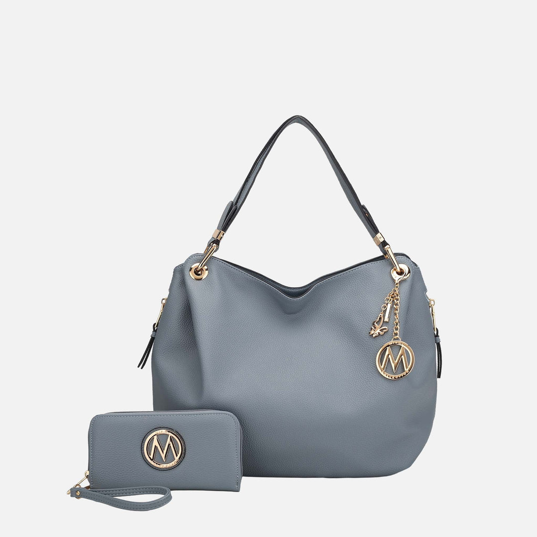 Taupe MKF Collection By Mia K Fabienne Hobo Bag And Wallet Set