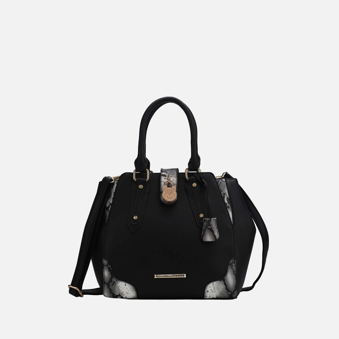 Charcoal Gray MKF Collection By Mia K Lorena Embossed Shoulder Bag