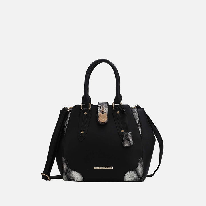 Charcoal Gray MKF Collection By Mia K Lorena Embossed Shoulder Bag