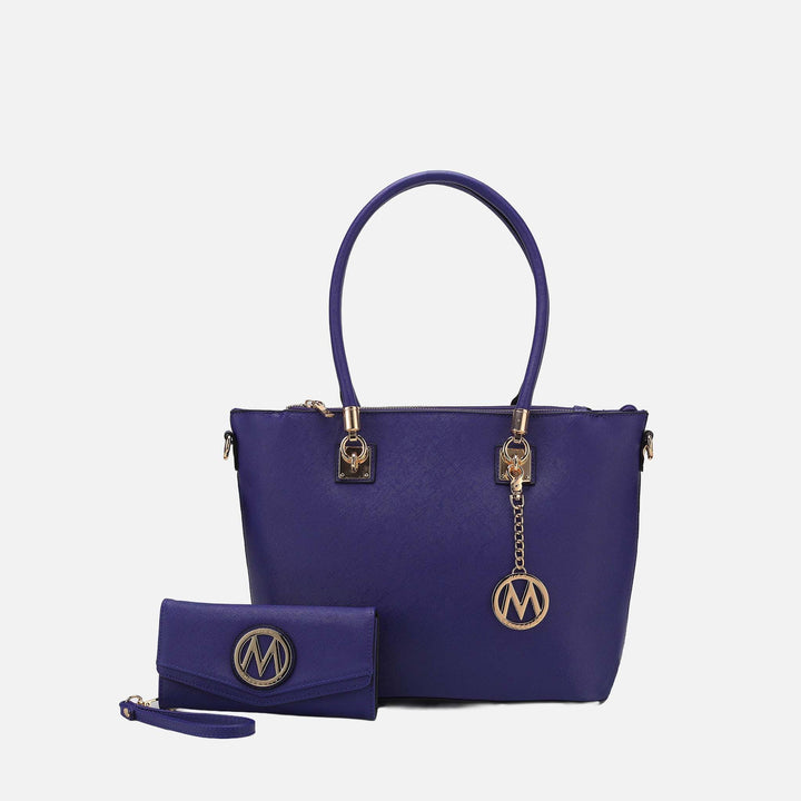 Navy MKF Collection By Mia K Vanessa Tote And Set