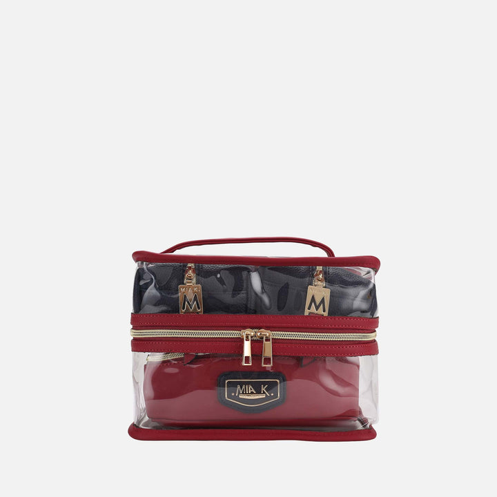 Pink MKF Collection By Mia K Emma Cosmetic Case And Set