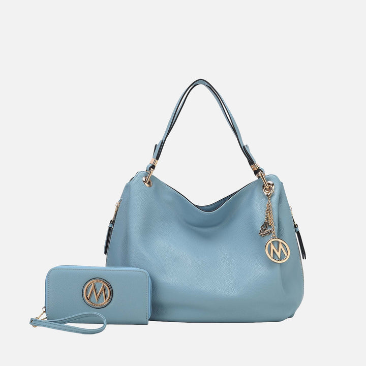 Mustard MKF Collection By Mia K Fabienne Hobo Bag And Wallet Set