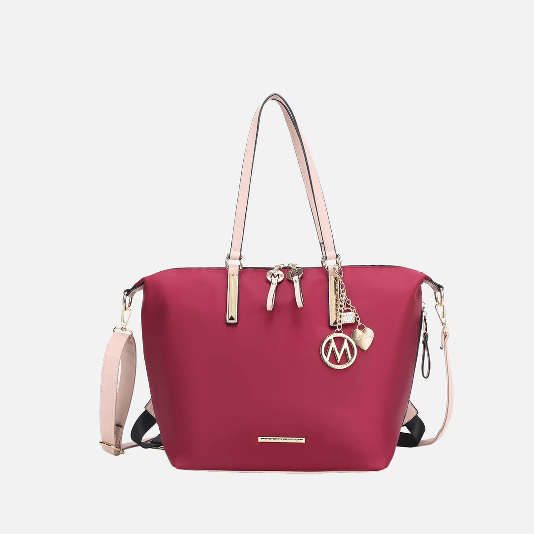 Charcoal Grey MKF Collection By Mia K Layla Convertible Weekender