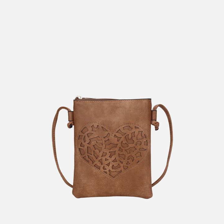 Red MKF Collection By Mia K Heartly Crossbody Bag