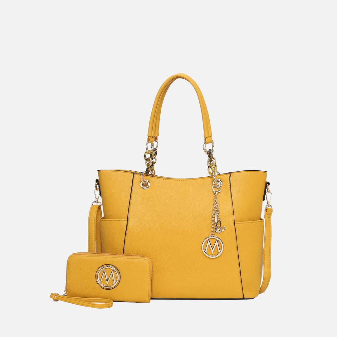 Seafoam MKF Collection By Mia K Bonita Tote Bag And Wallet Set