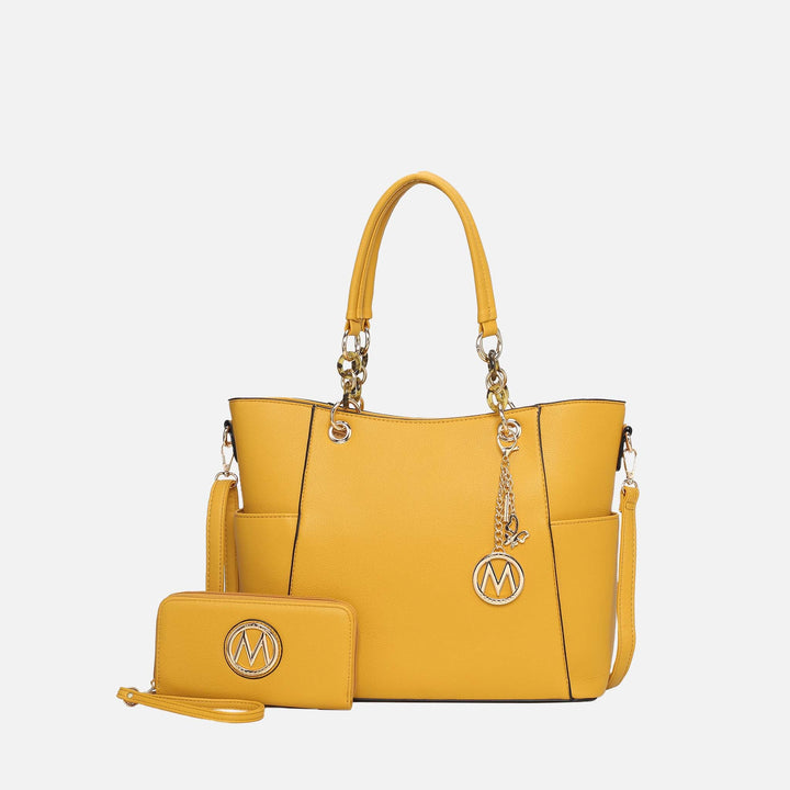 Seafoam MKF Collection By Mia K Bonita Tote Bag And Wallet Set