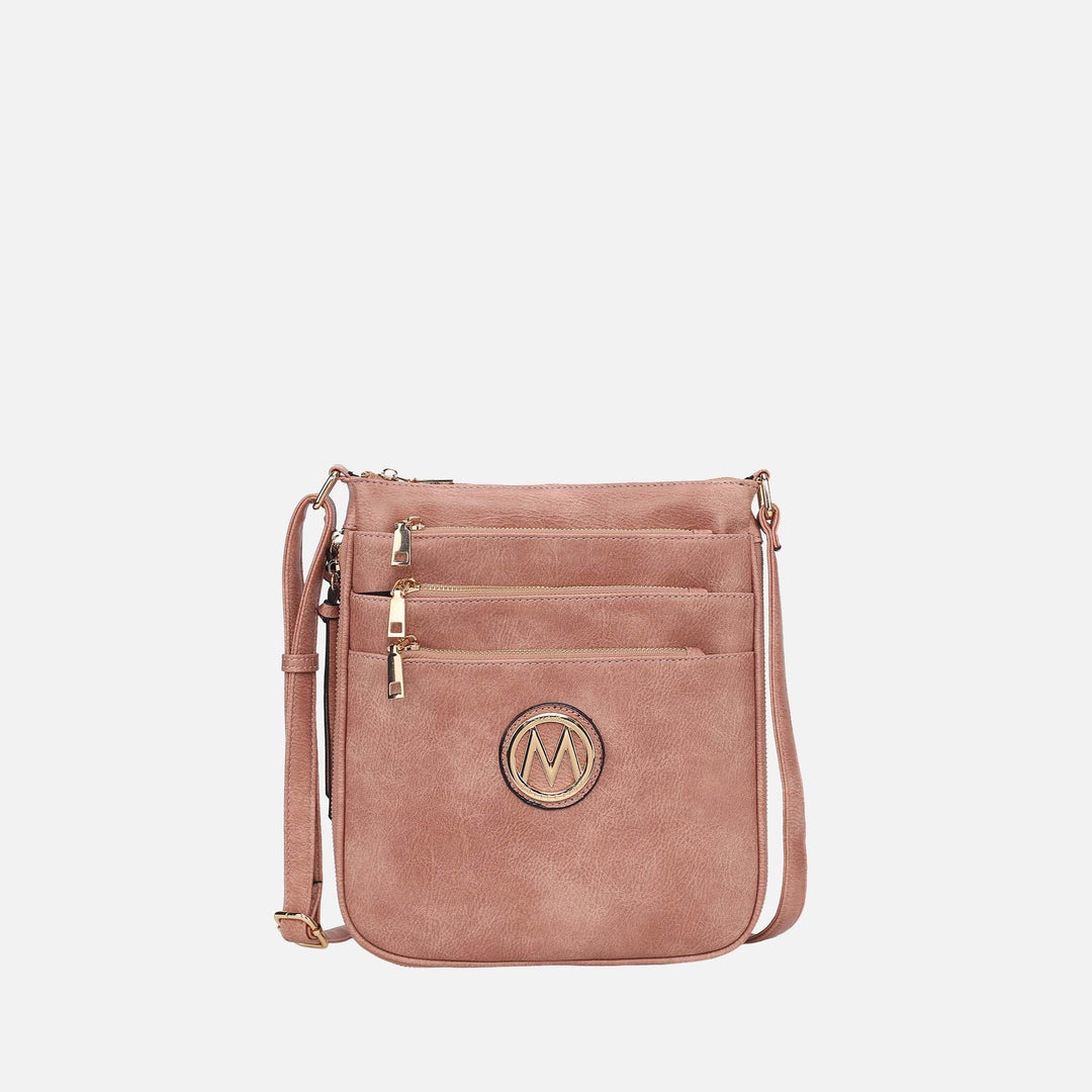 Fuschia Rose MKF Collection By Mia K Salome Expandable Crossbody Bag