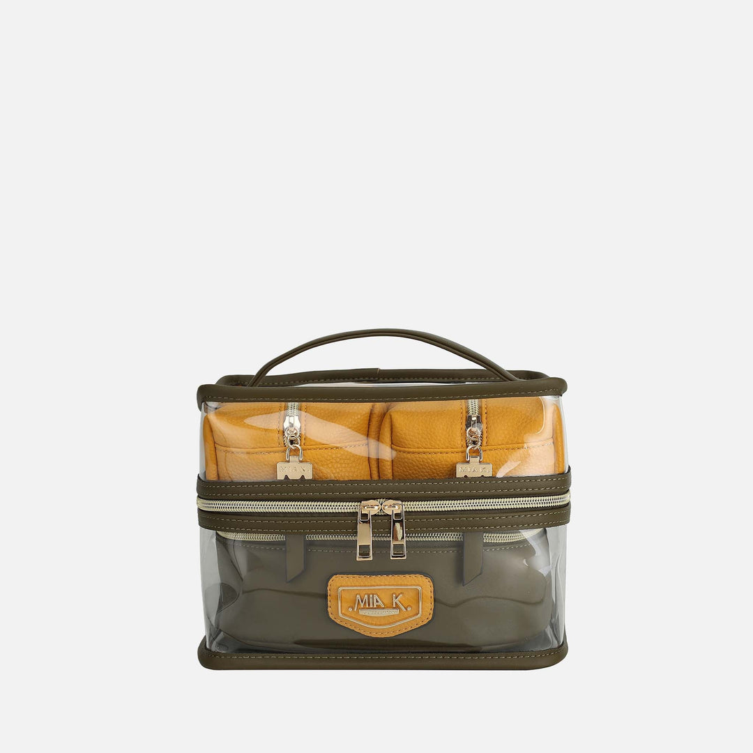 Pewter MKF Collection By Mia K Emma Cosmetic Case And Set
