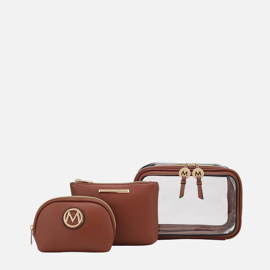 MKF Collection By Mia K Laura Cosmetic Case And Set