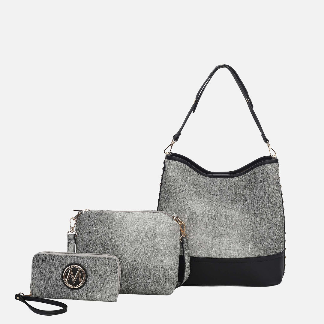 Burgundy MKF Collection By Mia K Ultimate Shoulder Bag And Set