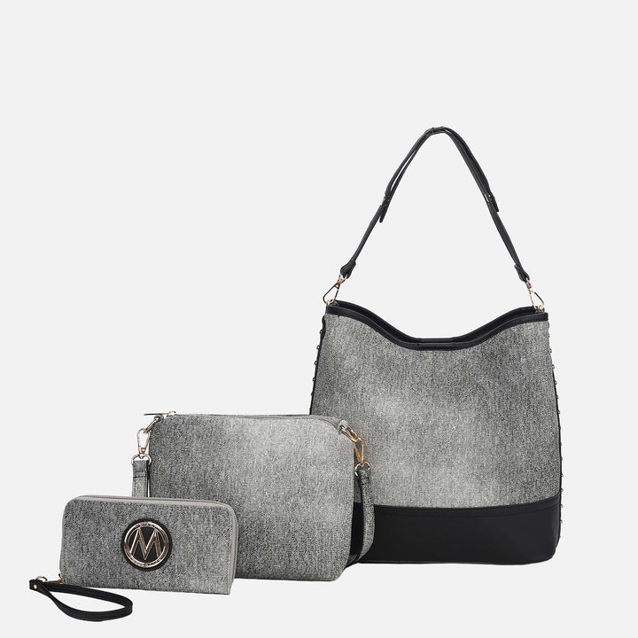 Burgundy MKF Collection By Mia K Ultimate Shoulder Bag And Set