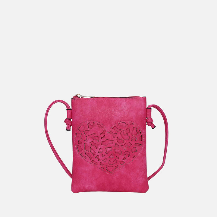 Pewter MKF Collection By Mia K Heartly Crossbody Bag
