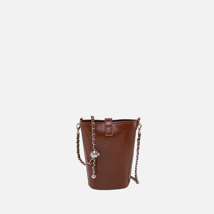 Cognac Brown MKF Collection By Mia K Evelina Mini Bucket Bag