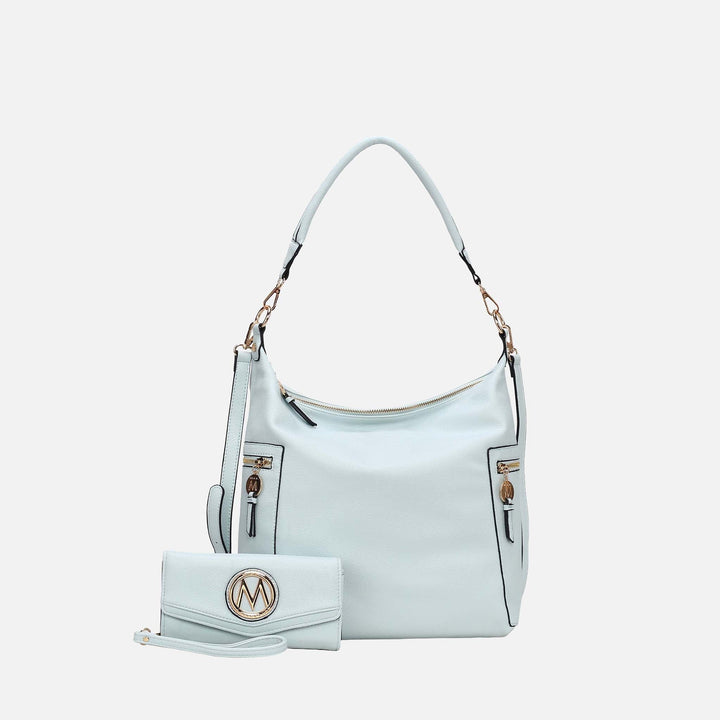 Coffee MKF Collection By Mia K Ophelia Hobo Bag And Wallet Set