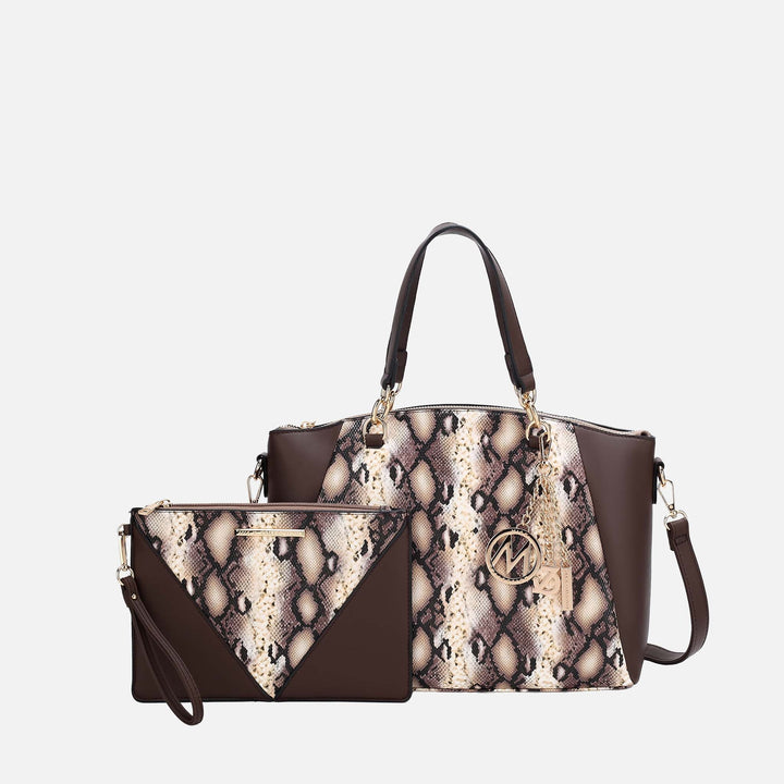 Green MKF Collection By Mia K Addison Shoulder Bag And Wristlet Set