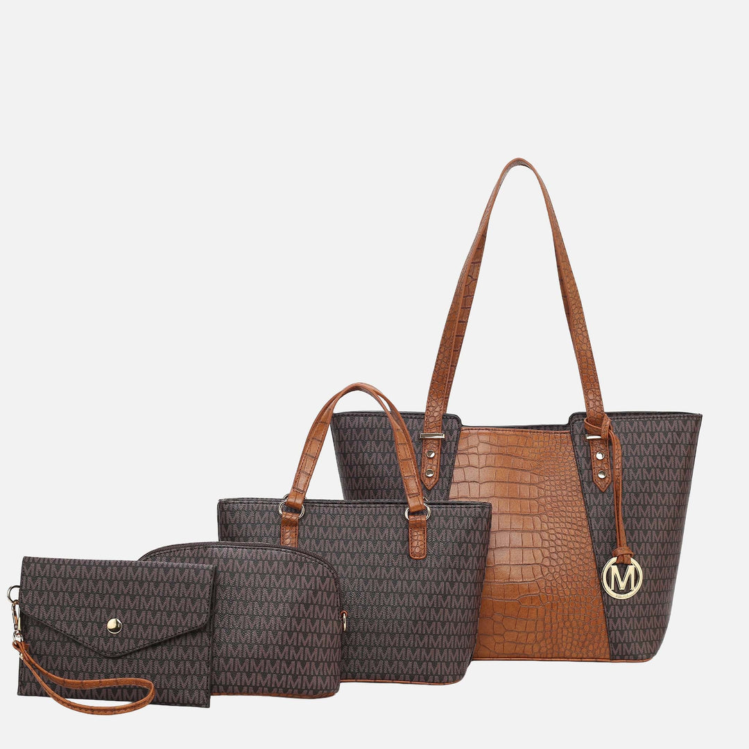 Camel MKF Collection By Mia K Lippa M Signature Tote And Set