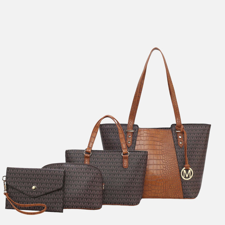 Camel MKF Collection By Mia K Lippa M Signature Tote And Set