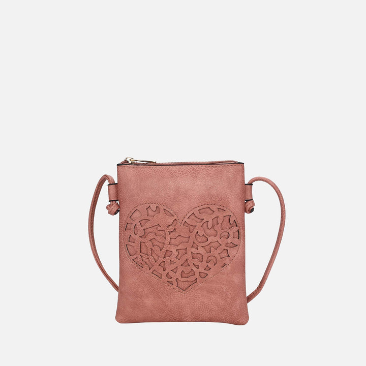 Plum MKF Collection By Mia K Heartly Crossbody Bag