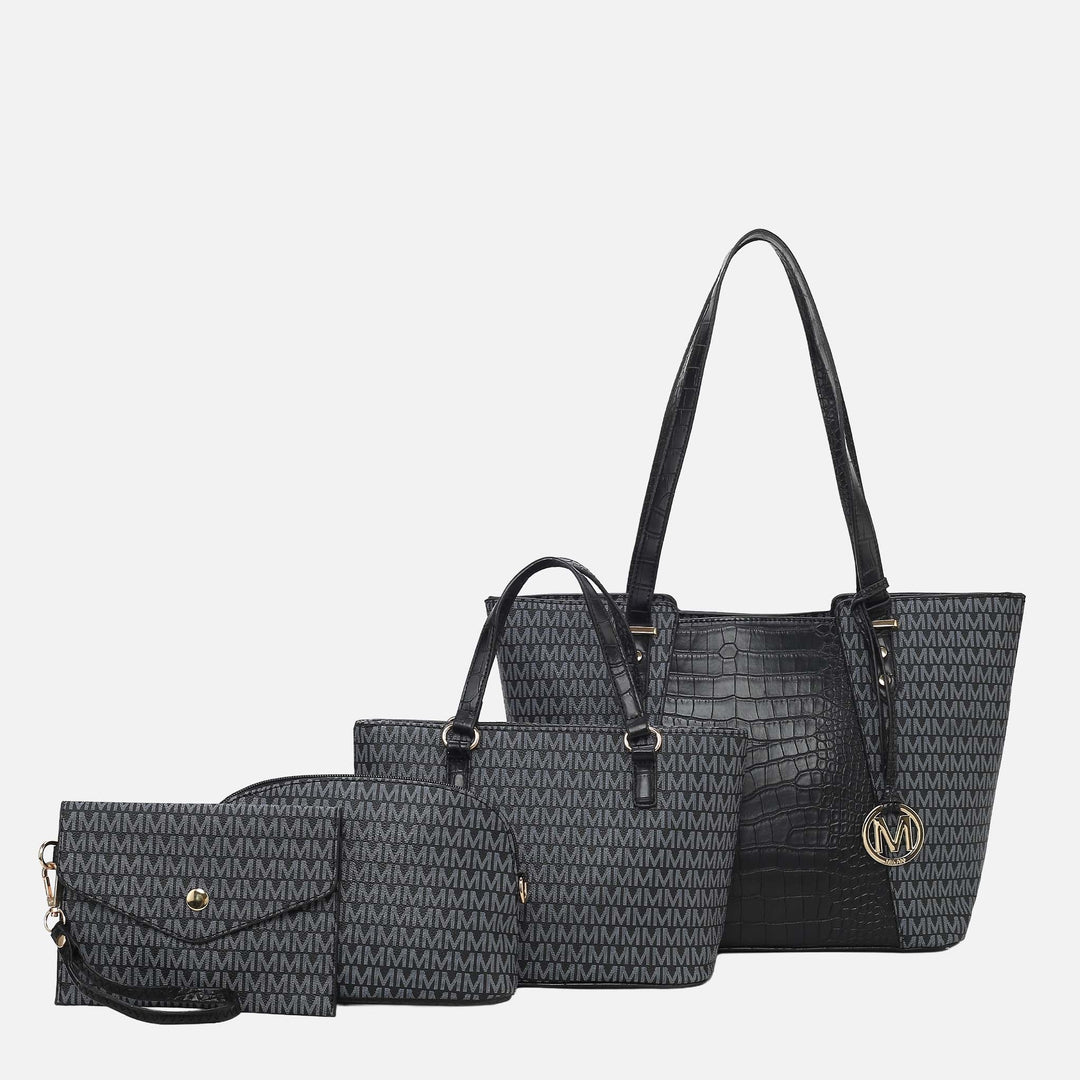Beige MKF Collection By Mia K Lippa M Signature Tote And Set