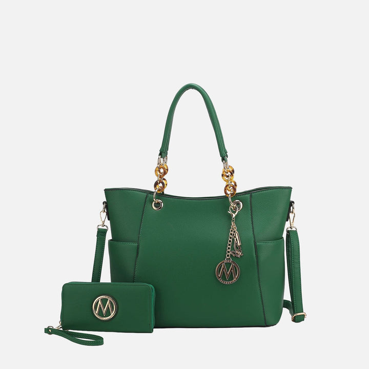 Red MKF Collection By Mia K Bonita Tote Bag And Wallet Set