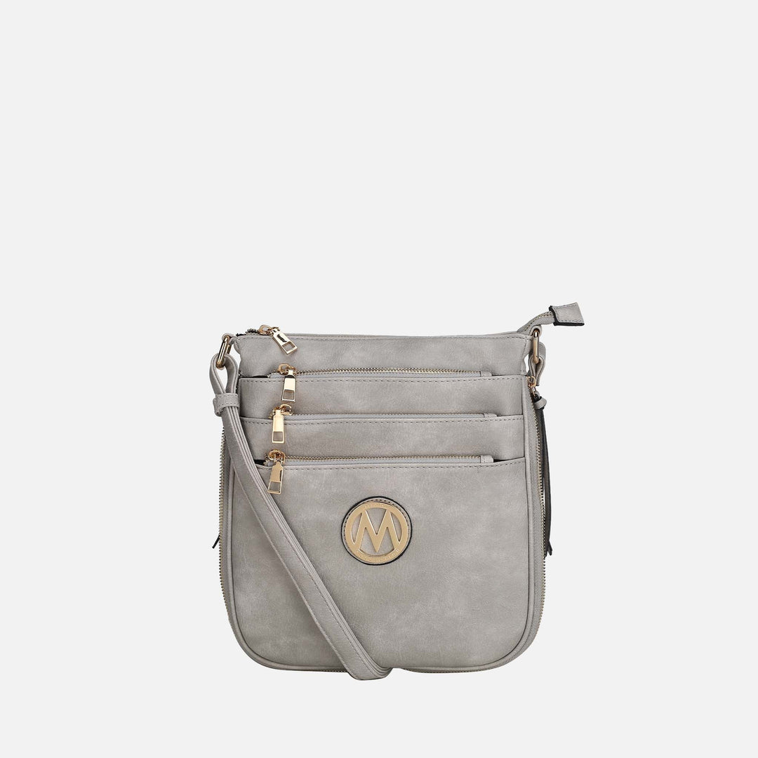 Khaki MKF Collection By Mia K Salome Expandable Crossbody Bag
