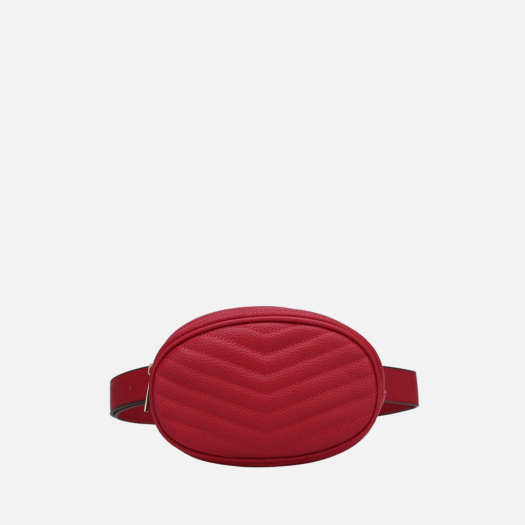 Red MKF Collection By Mia K Fatima Belt Bag