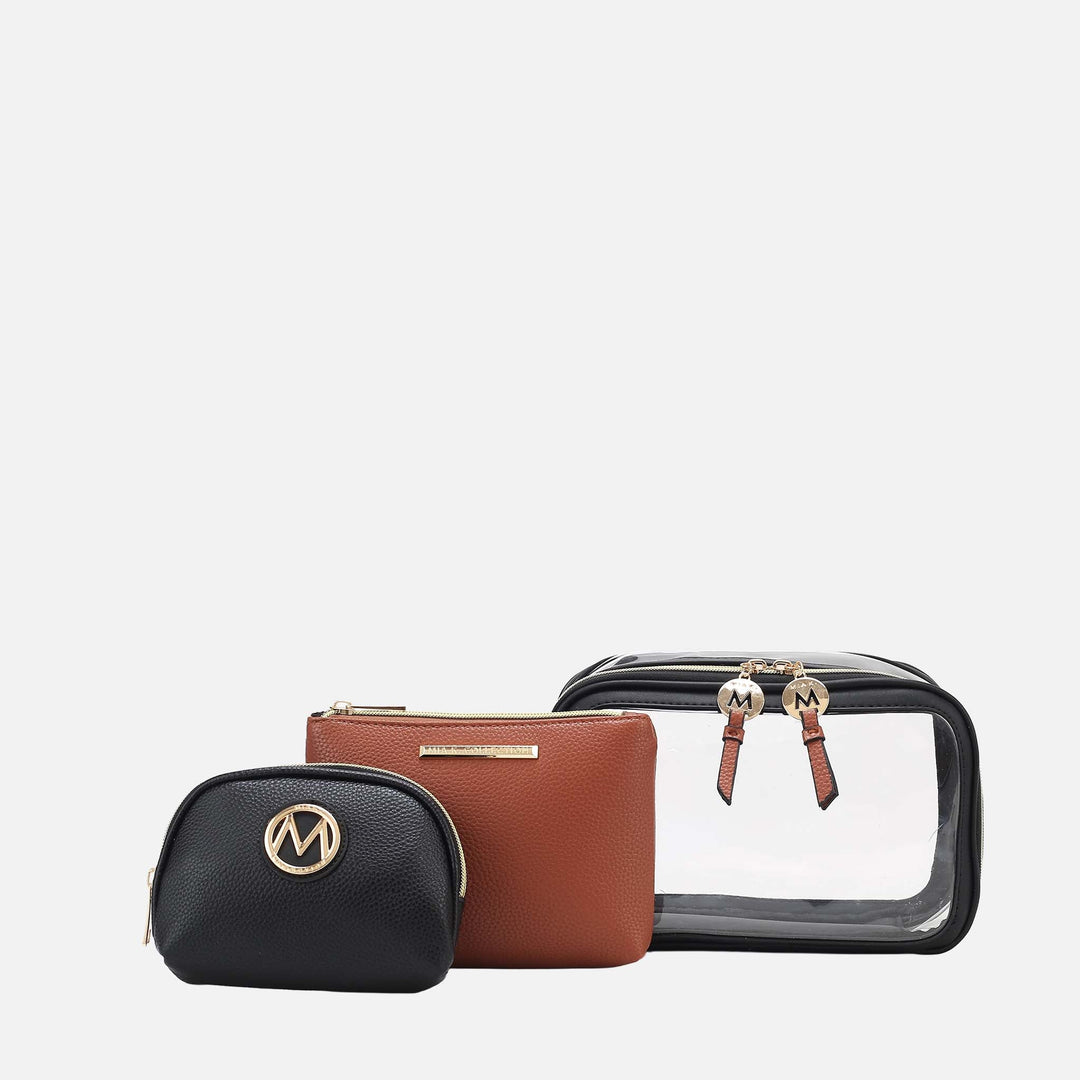 MKF Collection By Mia K Laura Cosmetic Case And Set