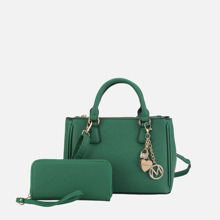 Silver MKF Collection By Mia K Ruth Shoulder Bag And Set