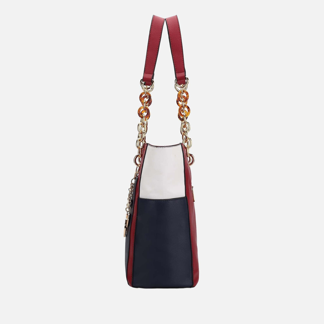 Midnight Blue MKF Collection By Mia K Rochelle Tote And Wristlet Set