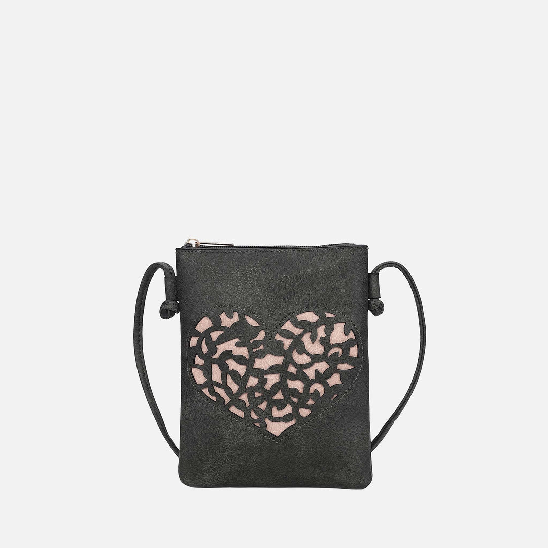 Dusty Rose MKF Collection By Mia K Heartly Crossbody Bag
