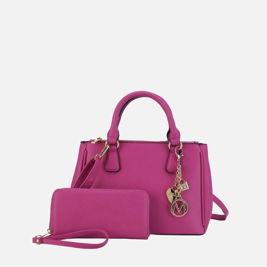 Light Blue MKF Collection By Mia K Ruth Shoulder Bag And Set