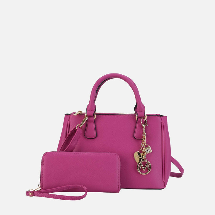 Light Blue MKF Collection By Mia K Ruth Shoulder Bag And Set