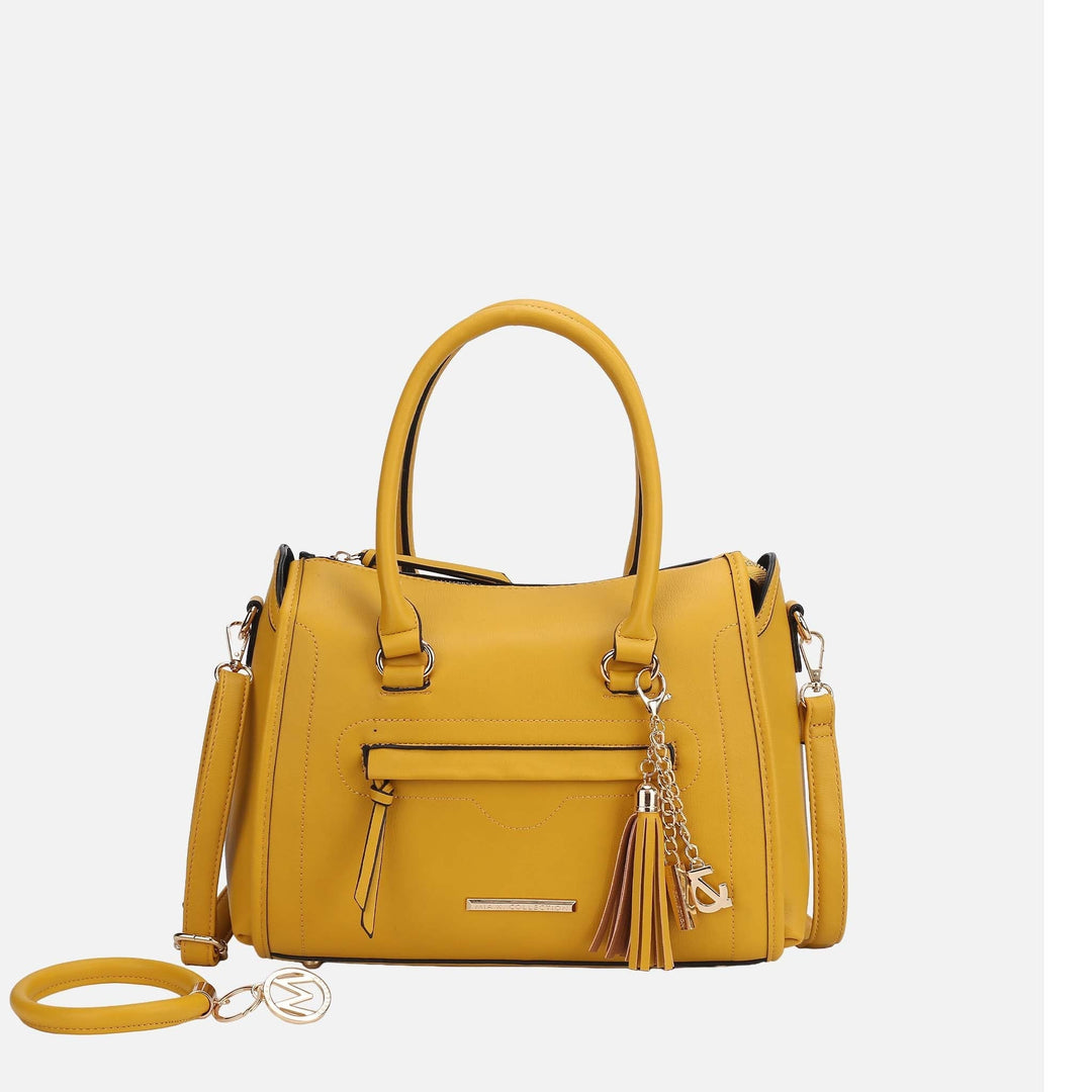Wine MKF Collection By Mia K Valeria Shoulder Bag And Bracelet Keyring