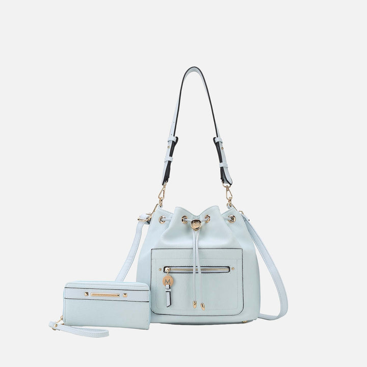 Golden Poppy MKF Collection By Mia K Larissa Bucket Bag And Wallet Set