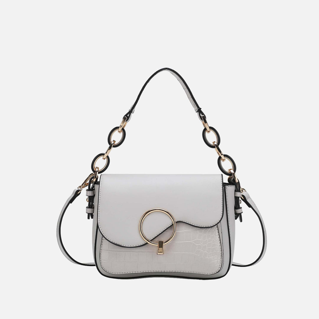 MKF Collection By Mia K Fanta Croc Shoulder Bag
