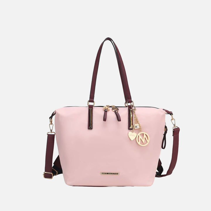 Taupe MKF Collection By Mia K Layla Convertible Weekender