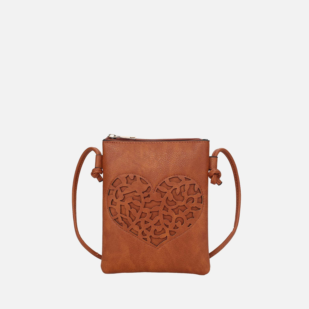 Fuchsia MKF Collection By Mia K Heartly Crossbody Bag