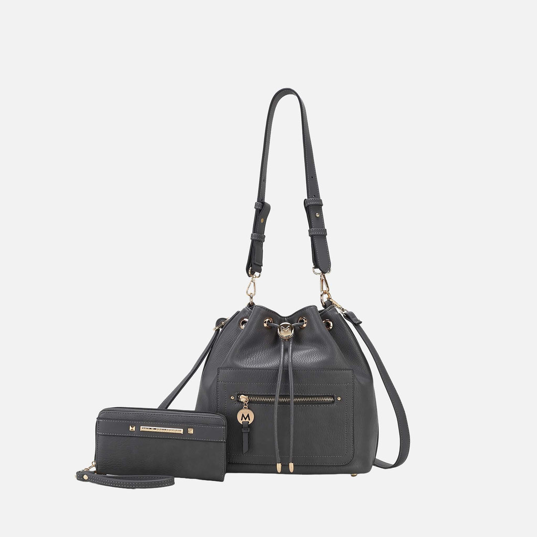 MKF Collection By Mia K Larissa Bucket Bag And Wallet Set